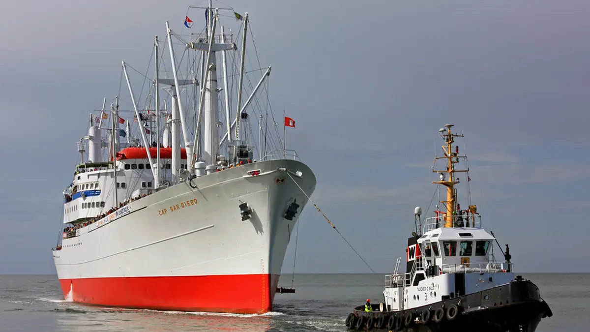 Cargo ship in harbour