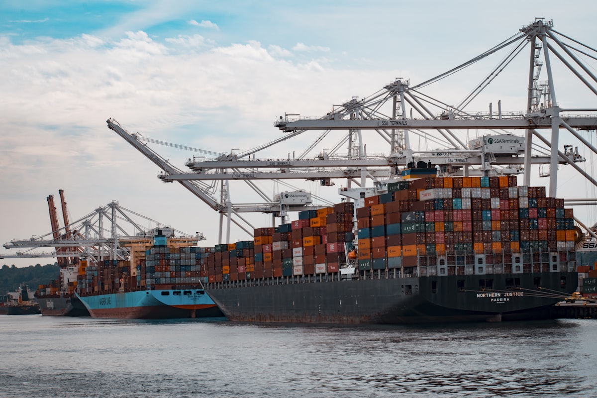 Port cargo operations representing AI item extraction