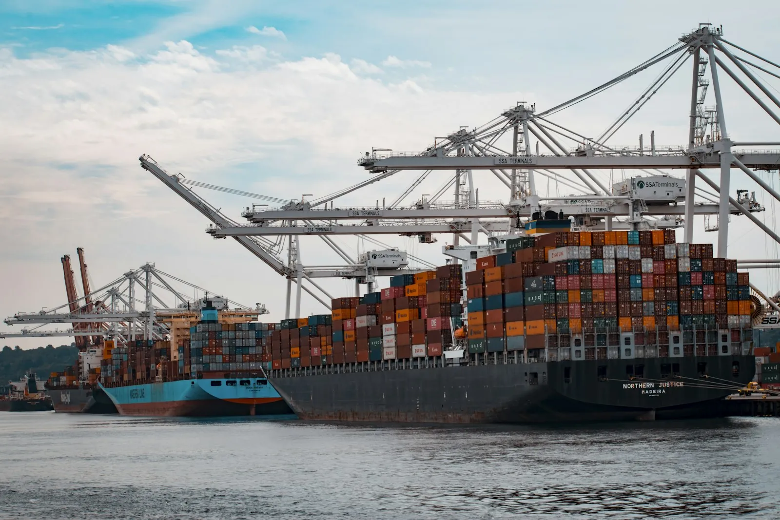 Shipping port representing price matching and logistics